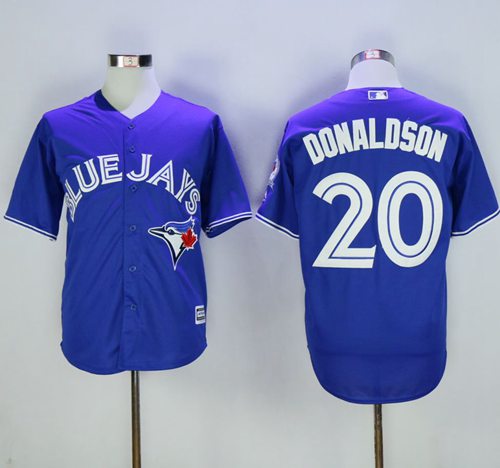 Blue Jays #20 Josh Donaldson Blue New Cool Base 40th Anniversary Stitched MLB Jersey - Click Image to Close